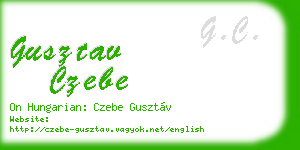gusztav czebe business card